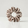 Frotka do włosów 100% Jedwab rozmiar L 150mm TAUPE