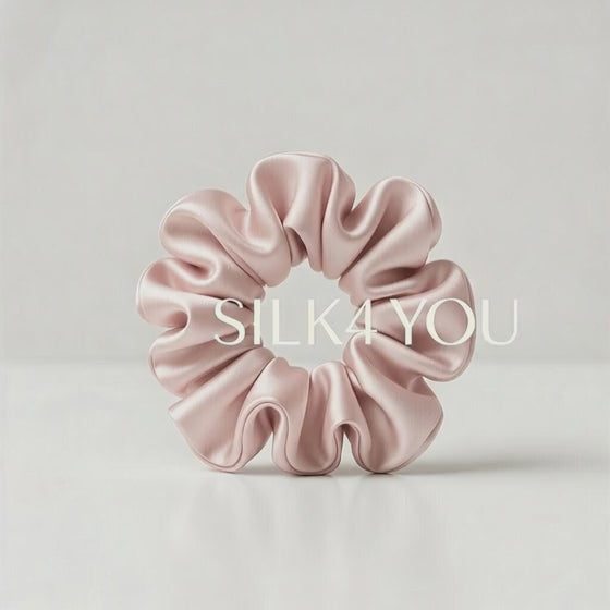 Frotka do włosów 100% Jedwab rozmiar L 150mm PUDROWY RÓŻ